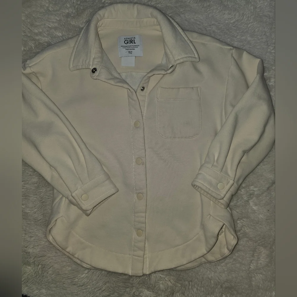 Athleta Girl Cream Thick Shacket Size 6 - XS